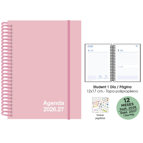 Agenda escolar día por página 1/8 students Senfort