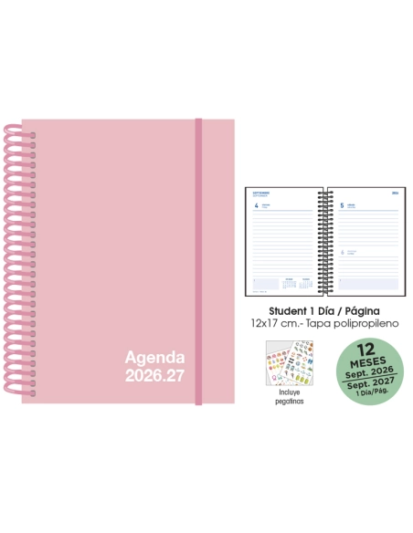 Agenda escolar día por página 1/8 students Senfort