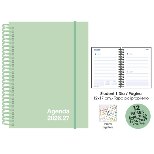 Agenda escolar día por página 1/8 students Senfort