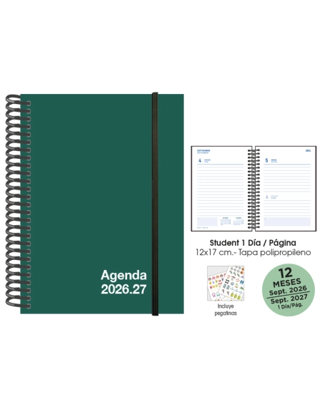 Agenda escolar día por página 1/8 students Senfort