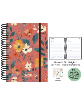 Agenda escolar día página 120x170 Coral Senfort