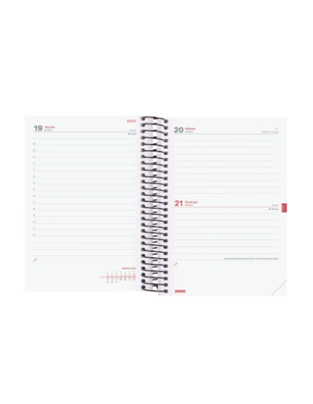 Agenda escolar día por página