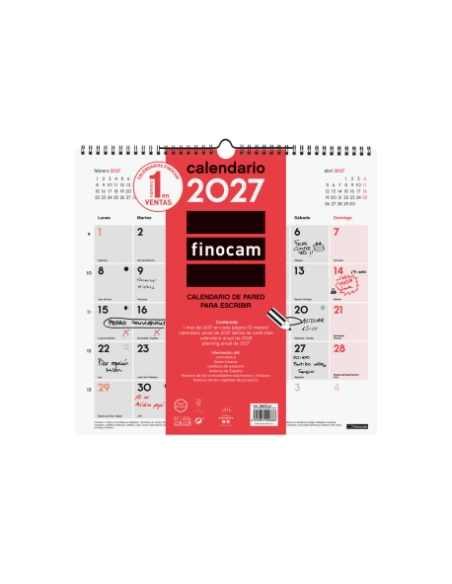 Calendario Pared Finocam