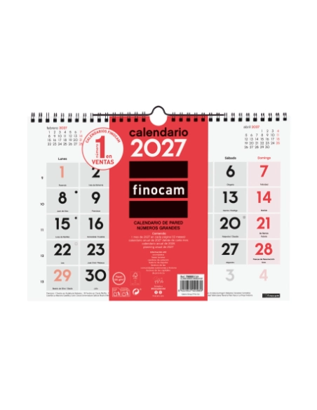 Calendario pared Finocam