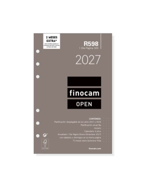 Recambio 2027 Agenda Finocam 500