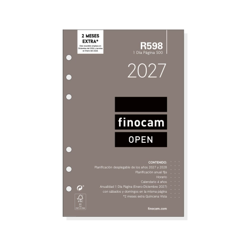 Recambio 2027 Agenda Finocam 500