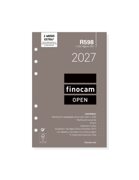 Recambio 2027 Agenda Finocam 500