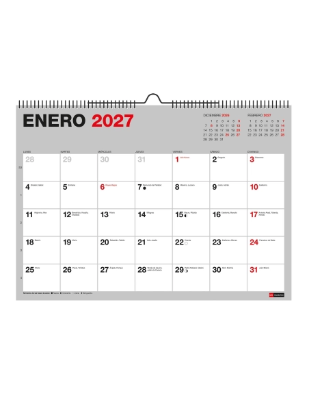 Calendario 2027 pared miquel Rius