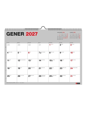 Calendario 2027 pared catalán Miquel Rius