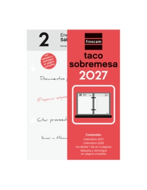 Taco calendario sobremesa finocam