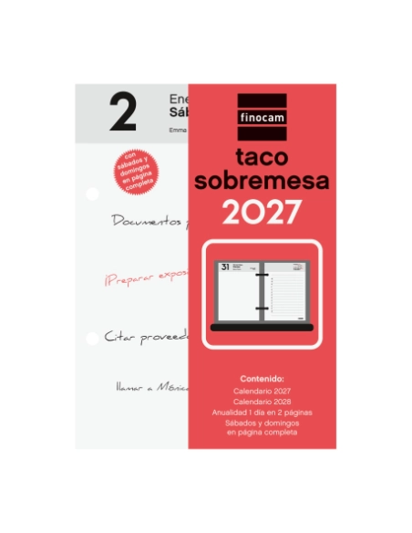 Taco calendario sobremesa finocam
