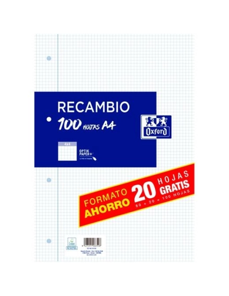 Recambio oxford cuadriculado